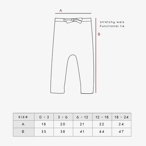 Roll-Up Simple Pants - Ocean Stripe | SIZE 0-3M LEFT