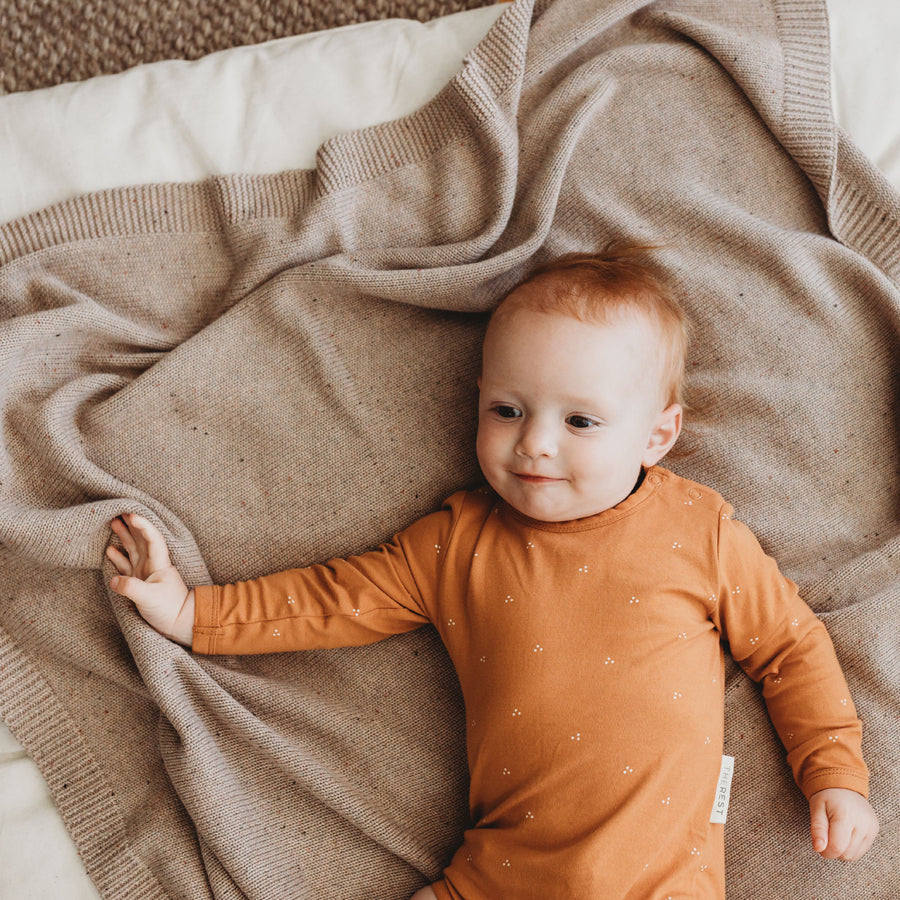 Long Sleeve Bodysuit - Pecan Snow