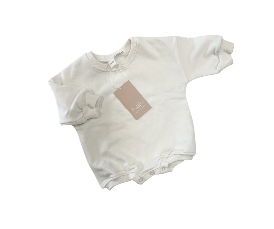 Pullover Romper - Milk