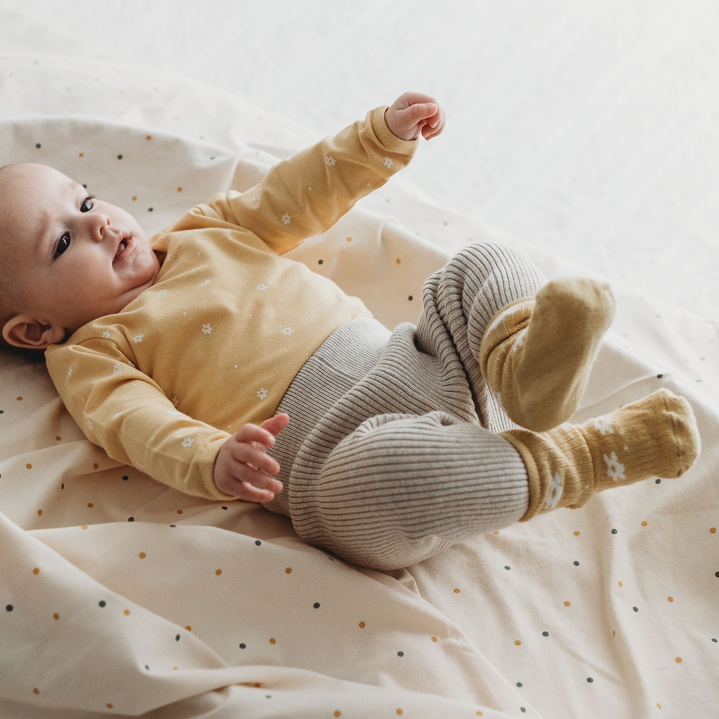 Organic Cotton Rib Knit Leggings - Stone Marle