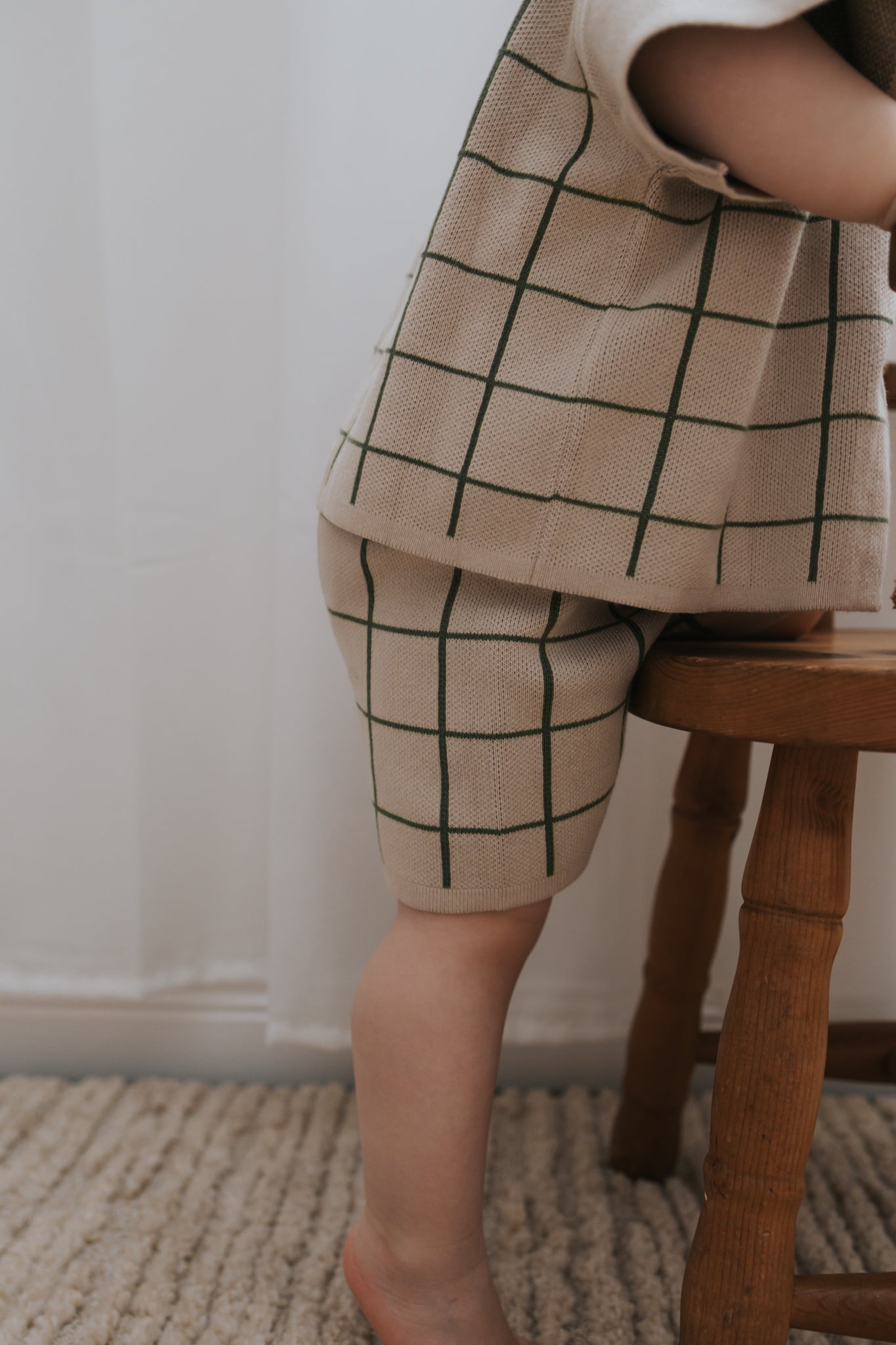 Knit Shorts - Clover Grid