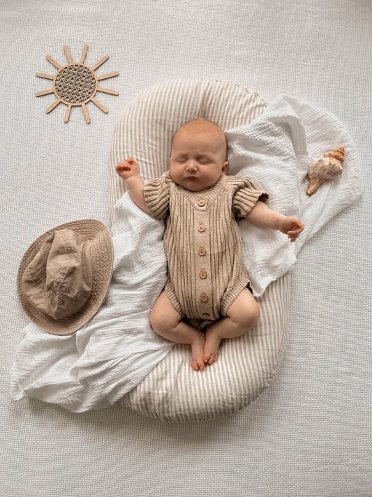 Signature Short Ribbed Romper - Oak