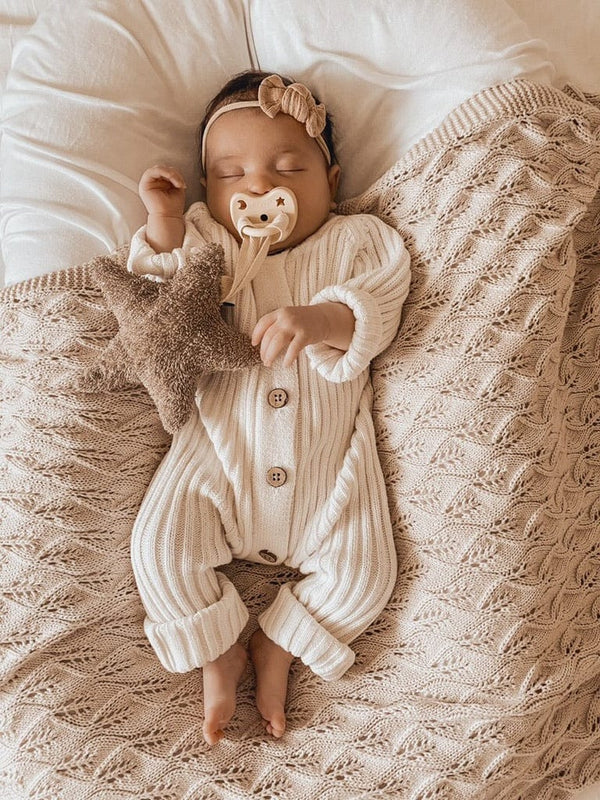 Woodlands Knit Blanket - Honey Milk