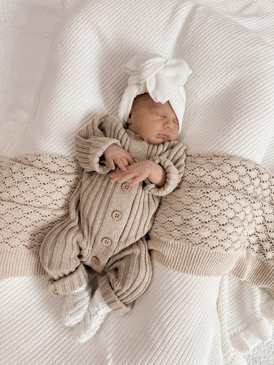 Signature Ribbed Romper - Oak