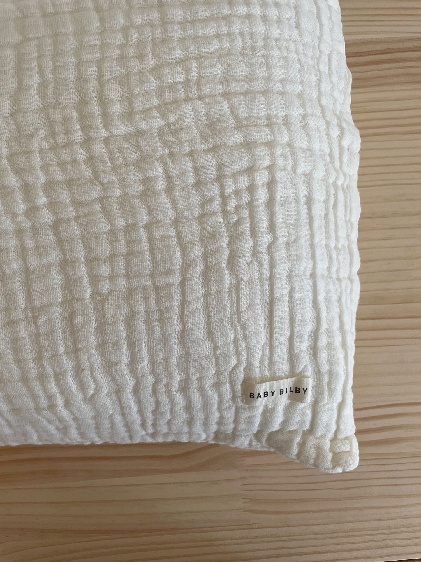 Organic Cotton Gauze Pillowcase | Plain Edge - Coconut Cream