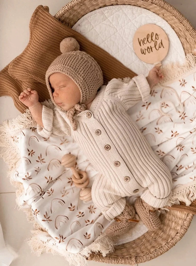 Signature Ribbed Romper - Honey Milk
