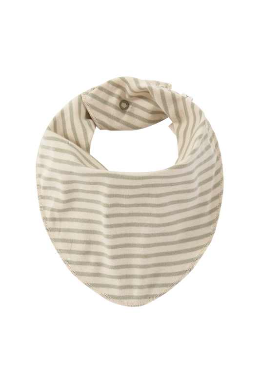 Organic Baby Bib - Sage Stripes