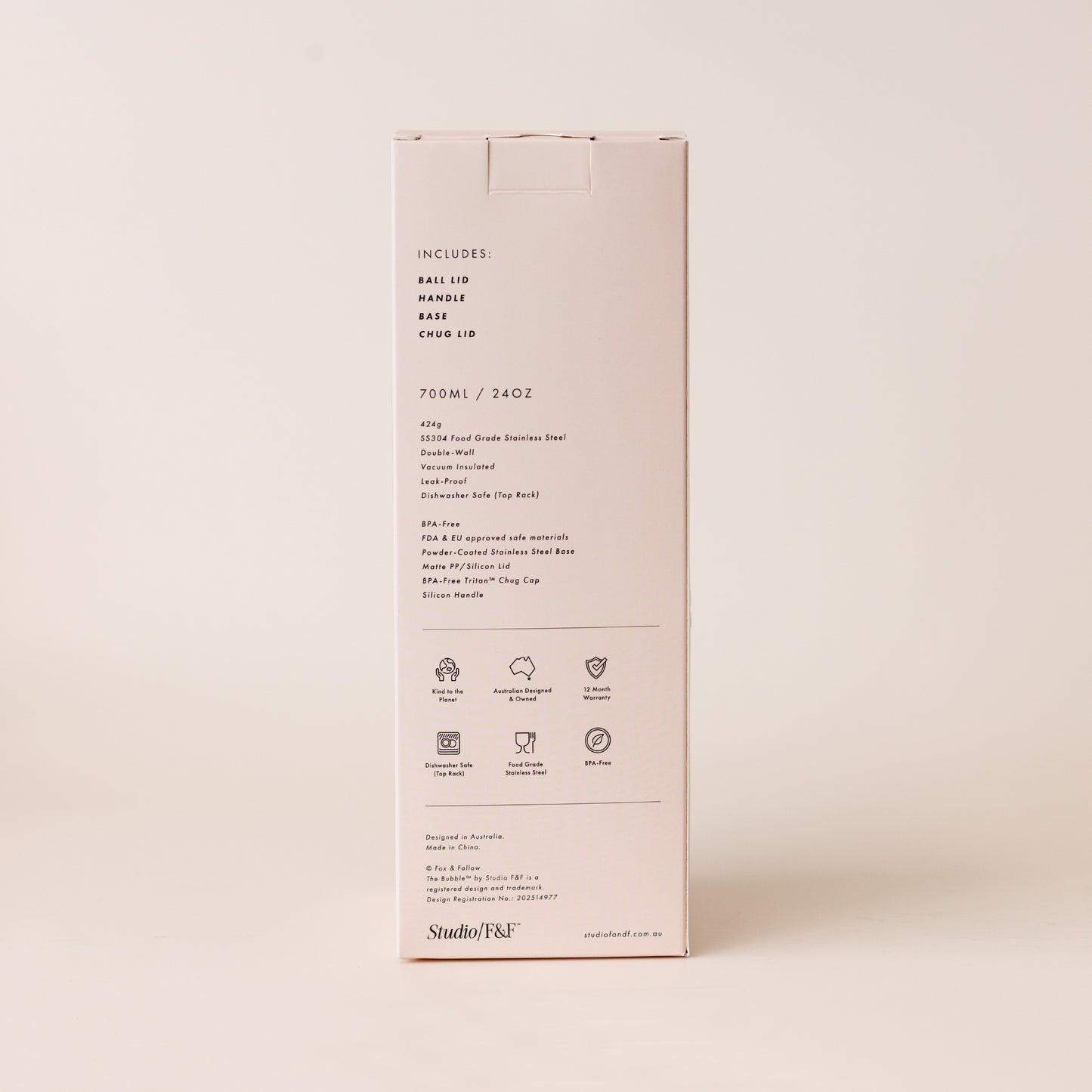 The Bubble Reusable Water Bottle - Latte