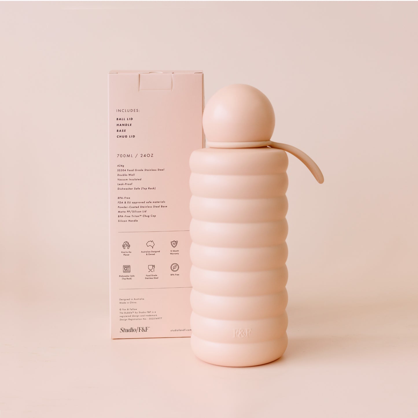 The Bubble Reusable Water Bottle - Blush