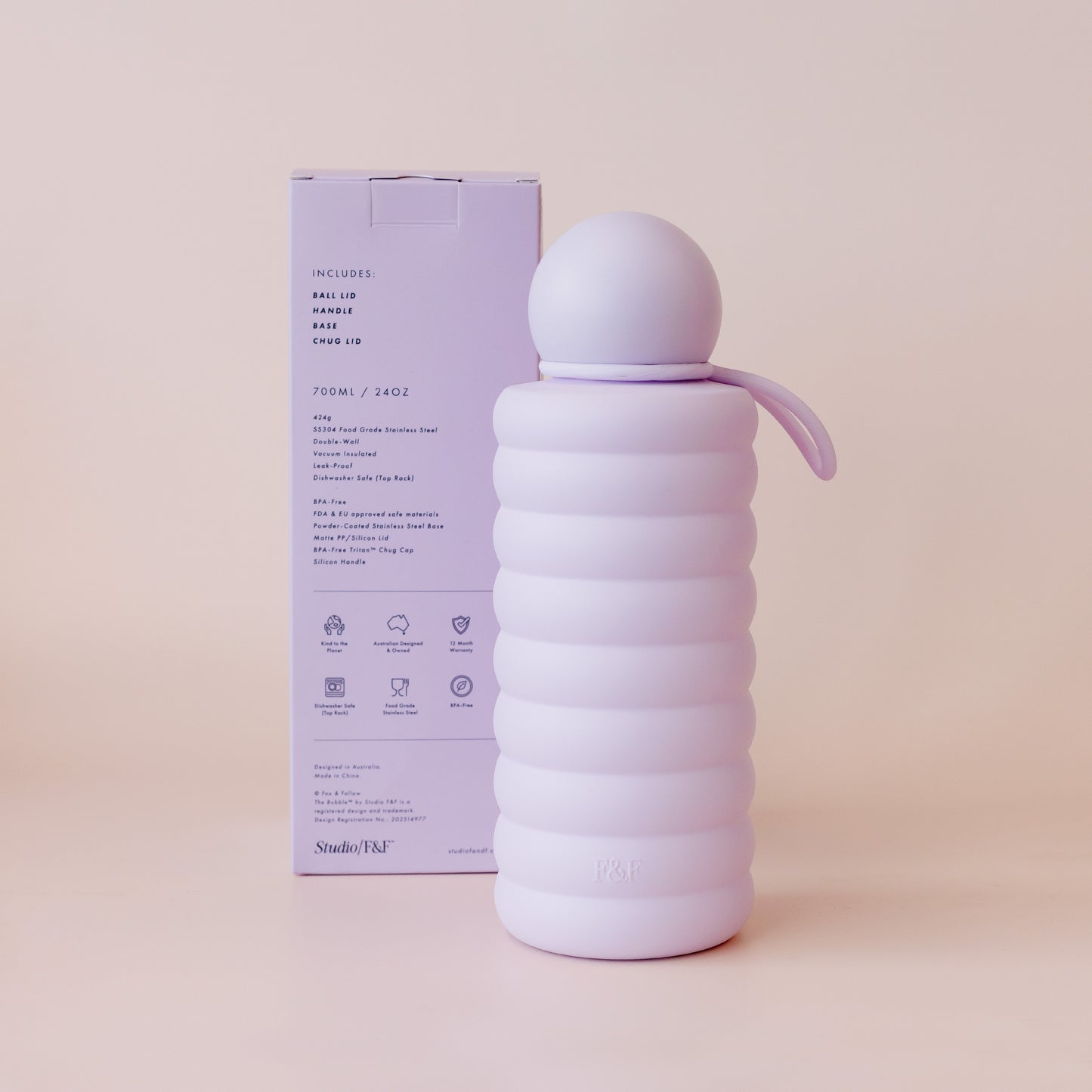 The Bubble Reusable Water Bottle - Lavender