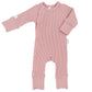 Ribbed Frill Onesie - Dusty Pink