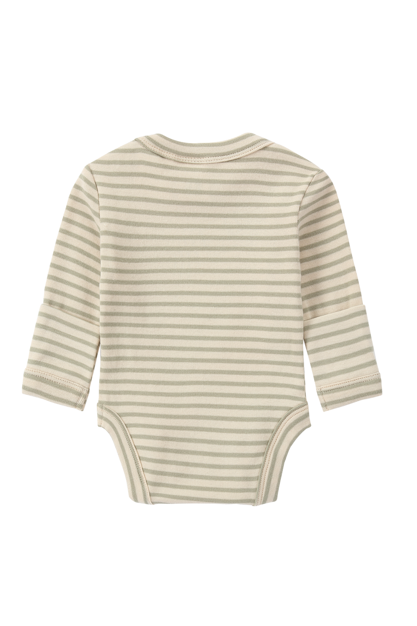 Organic L/S Classic Bodysuit - Sage Stripes