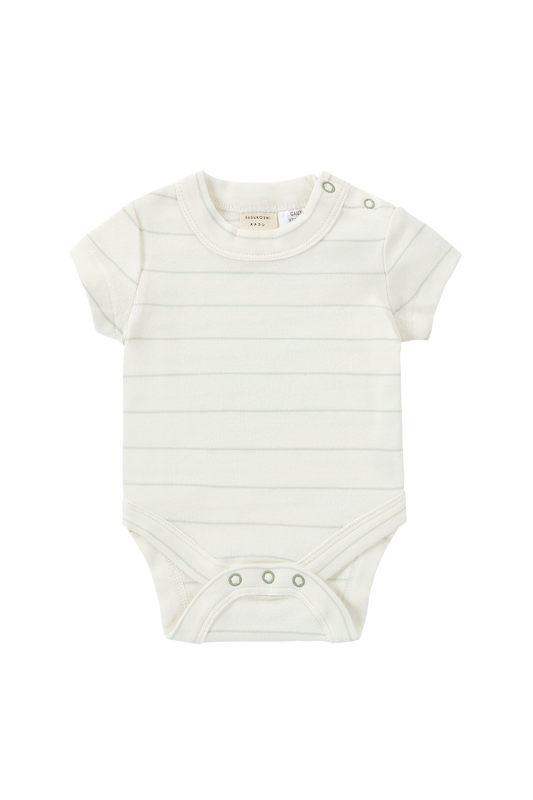 Organic S/S Classic Bodysuit - White Sky