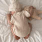 Signature Short Ribbed Romper - Honey Milk