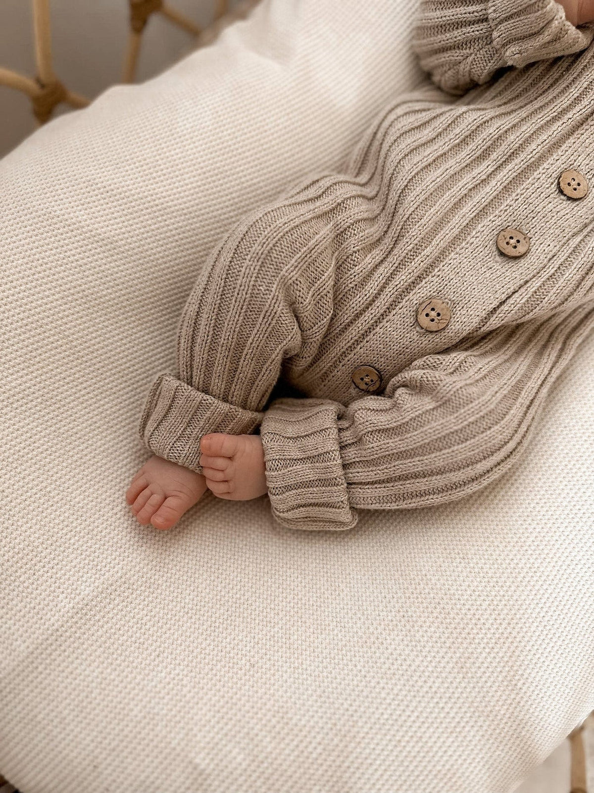 Signature Ribbed Romper - Oak