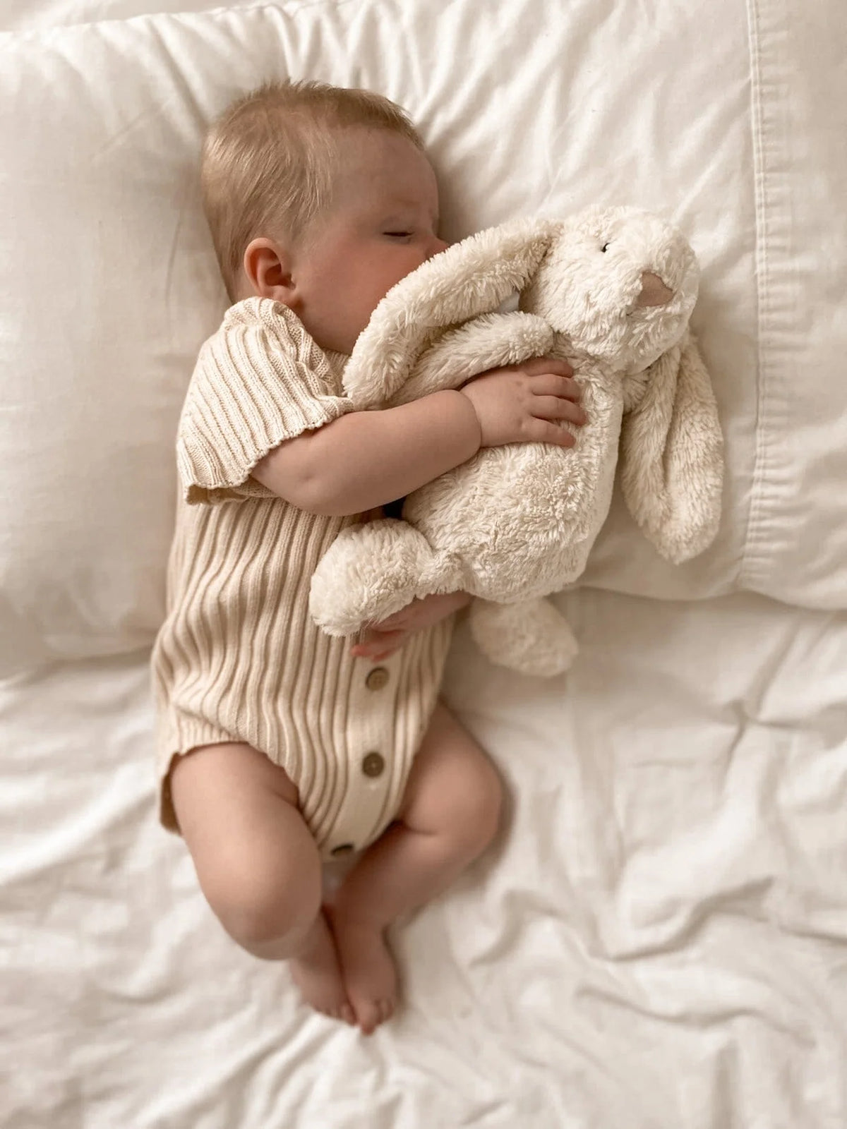 Signature Short Ribbed Romper - Honey Milk