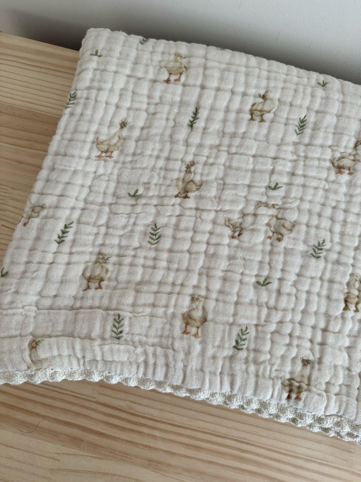 Organic Cotton Gauze Blanket - Goose