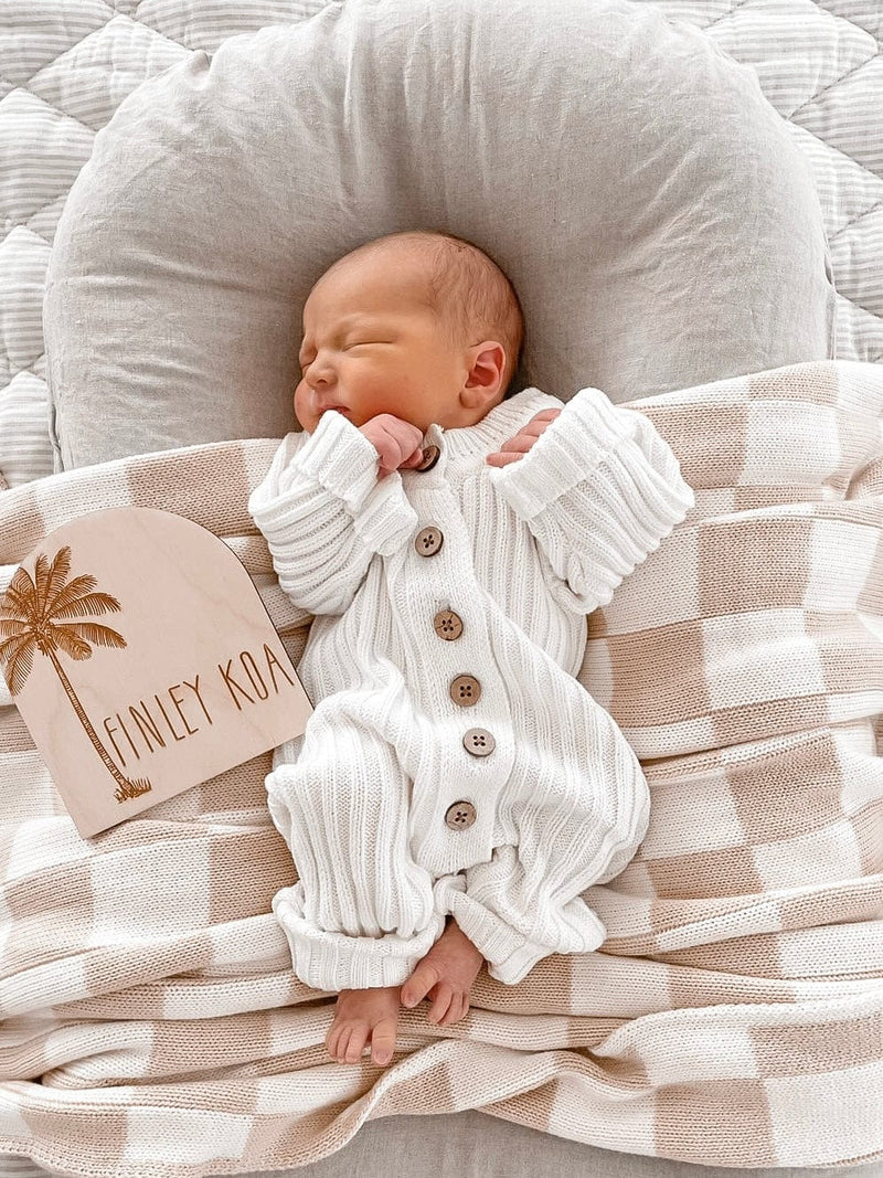 Signature Ribbed Romper - Milk