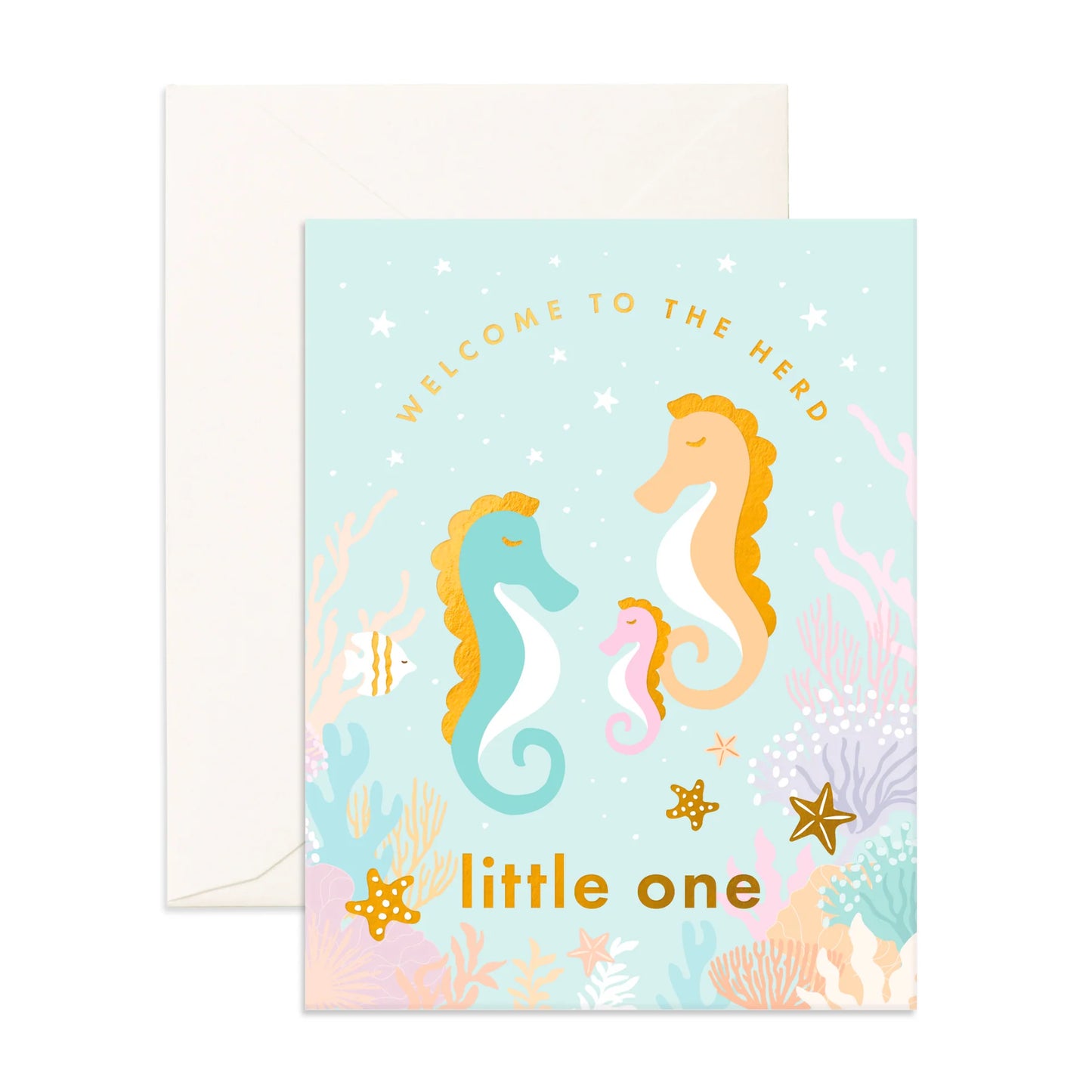 Greeting Card - Welcome Little One - Seahorse