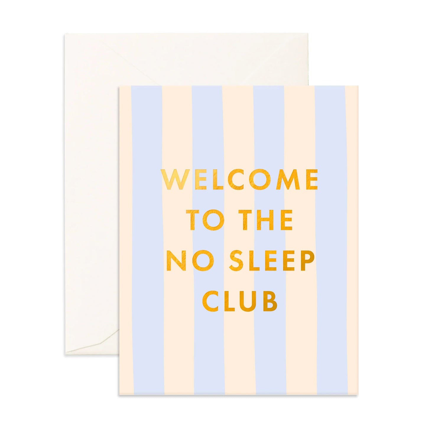 Greeting Card - No Sleep Club | Powder Stripe