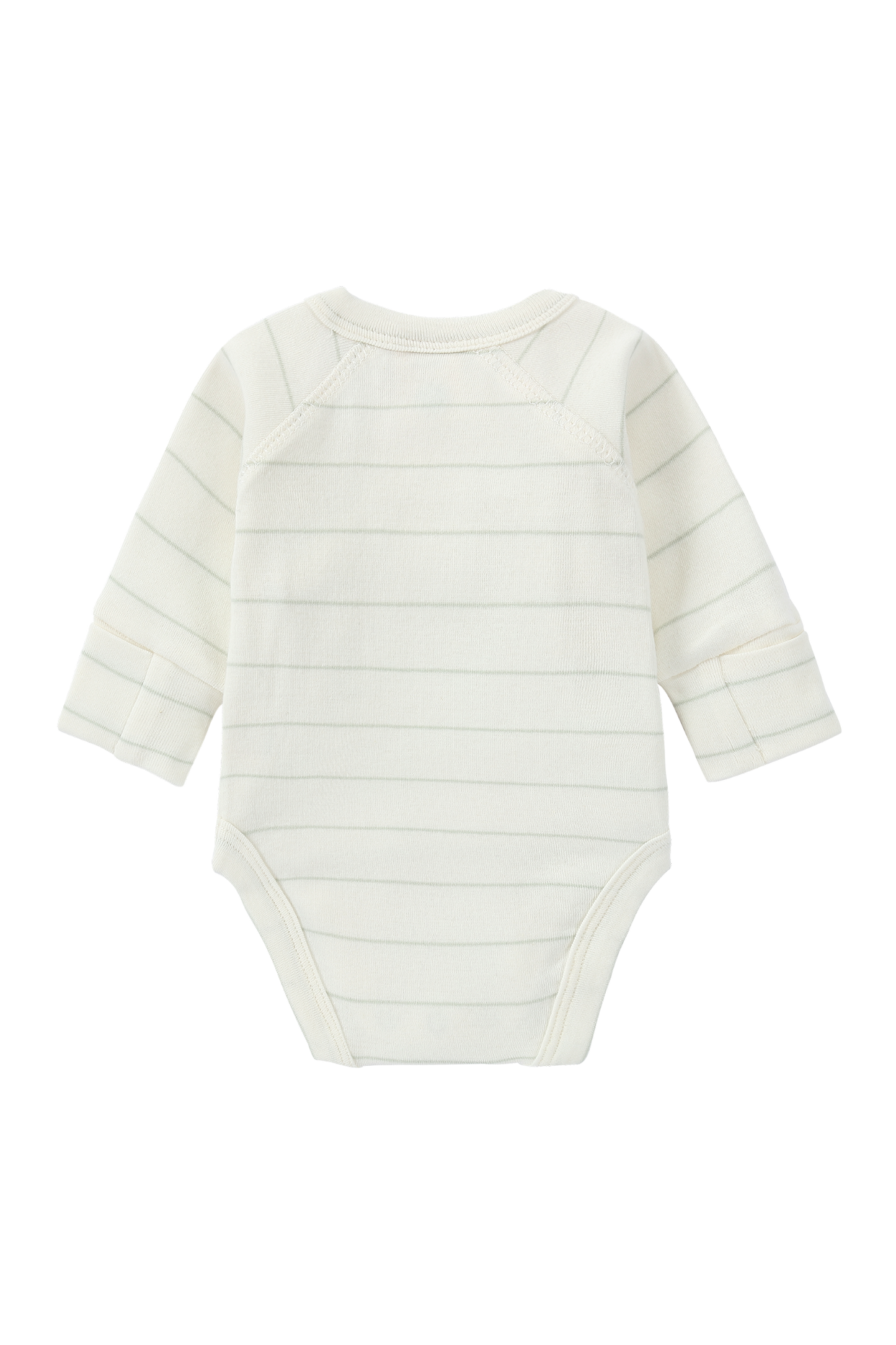 Organic L/S Kimono Bodysuit - White Sky