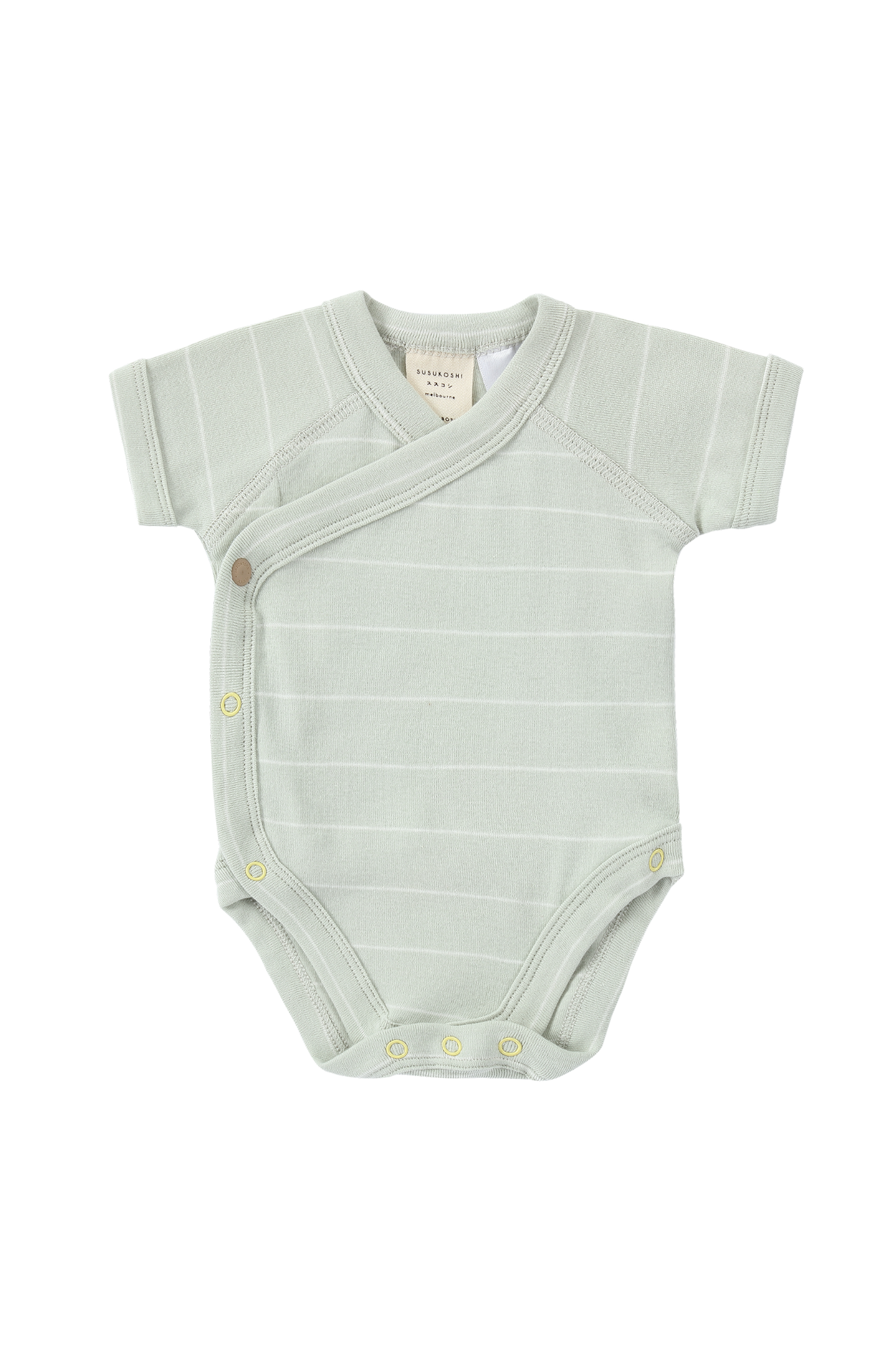 Organic S/S Kimono Bodysuit - Blue Sky