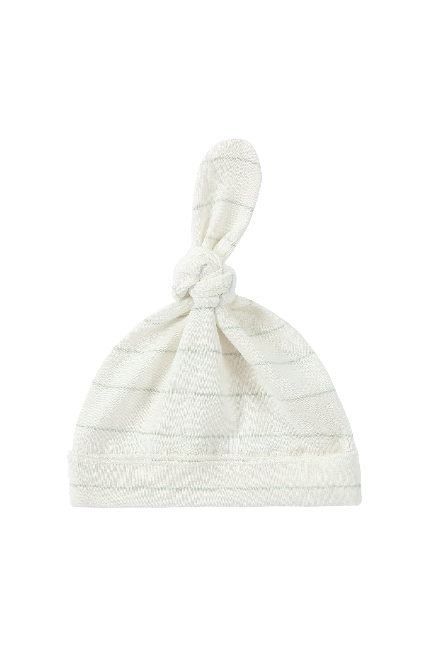 Organic Knotted Hat - White Sky
