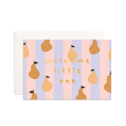 Greeting Card - Welcome Little One - Pears | Mini