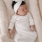 Organic Kimono Gown - White Sky