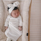 Organic Kimono Gown - White Sky
