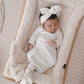 Organic Kimono Gown - White Sky