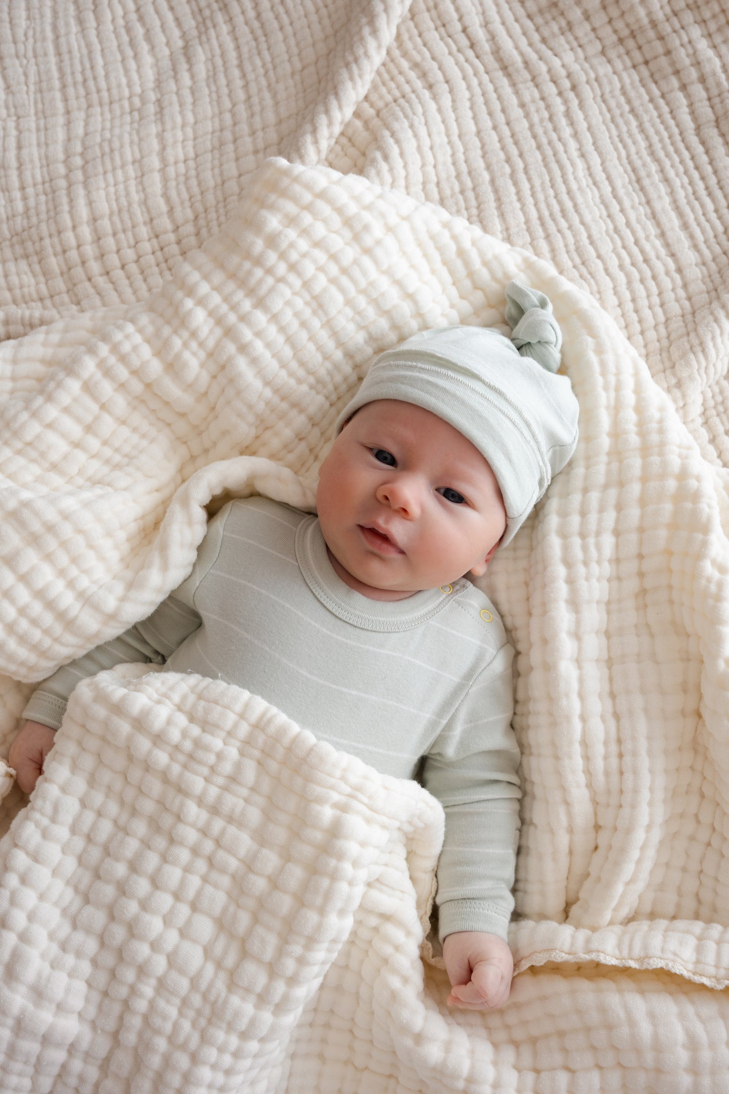 Organic Knotted Hat - Blue Sky