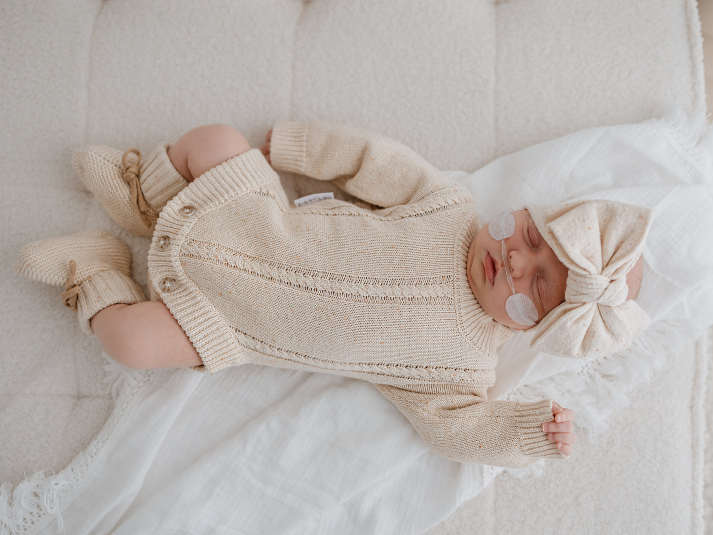 Heirloom Romper - Biscotti Fleck