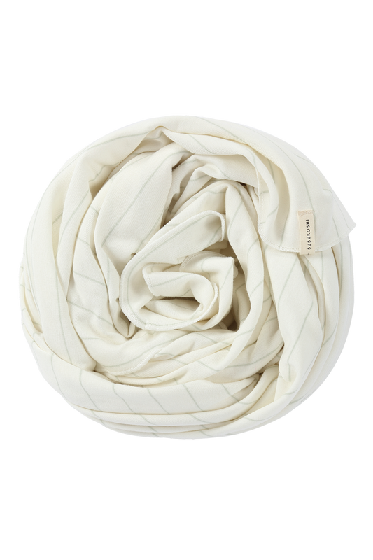 Organic Swaddle Blanket - White Sky