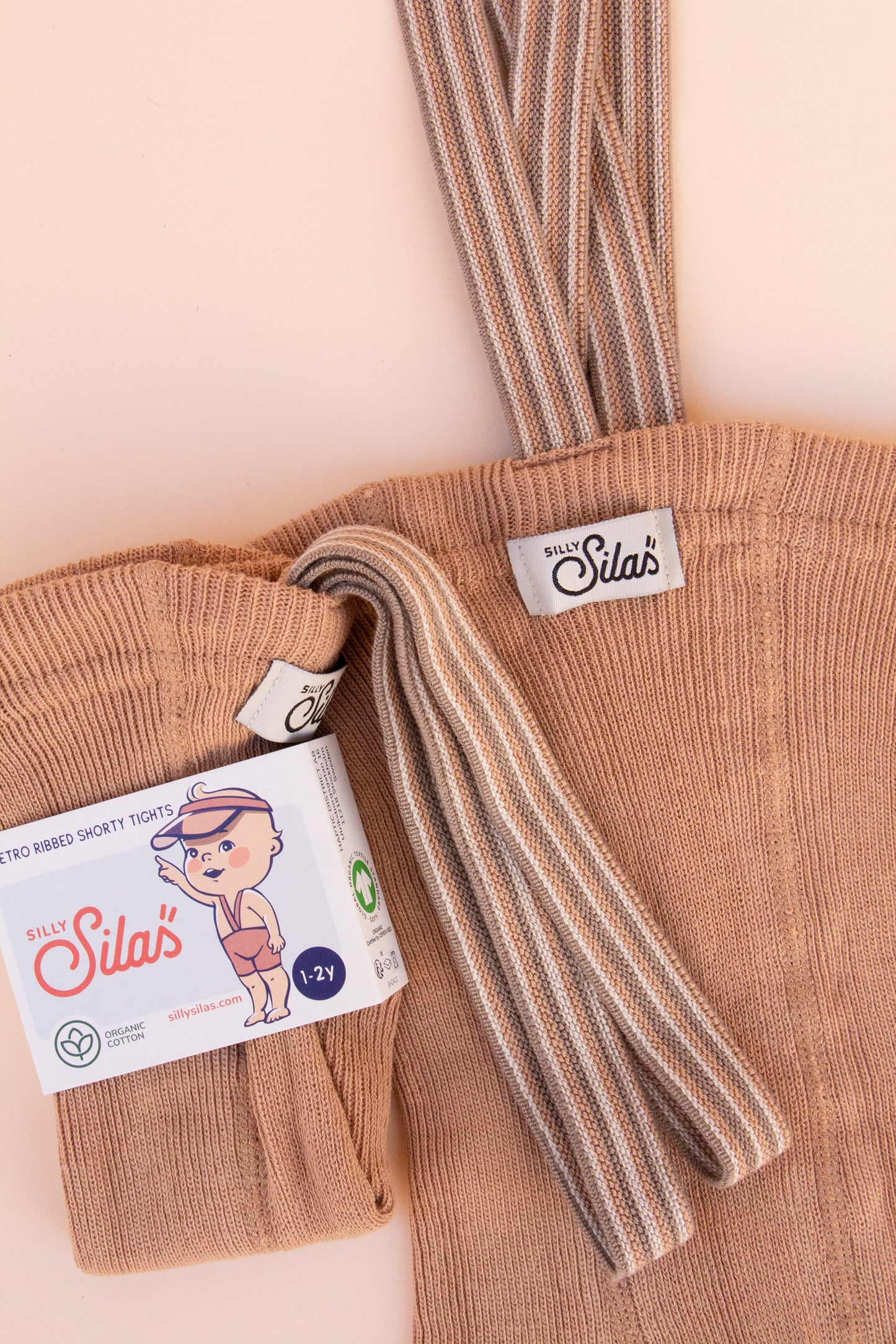 Shorty Tights - Light Brown Striped