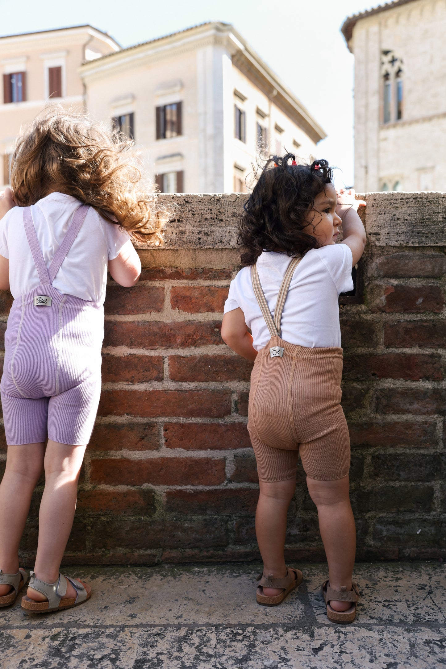 Shorty Tights - Light Brown Striped
