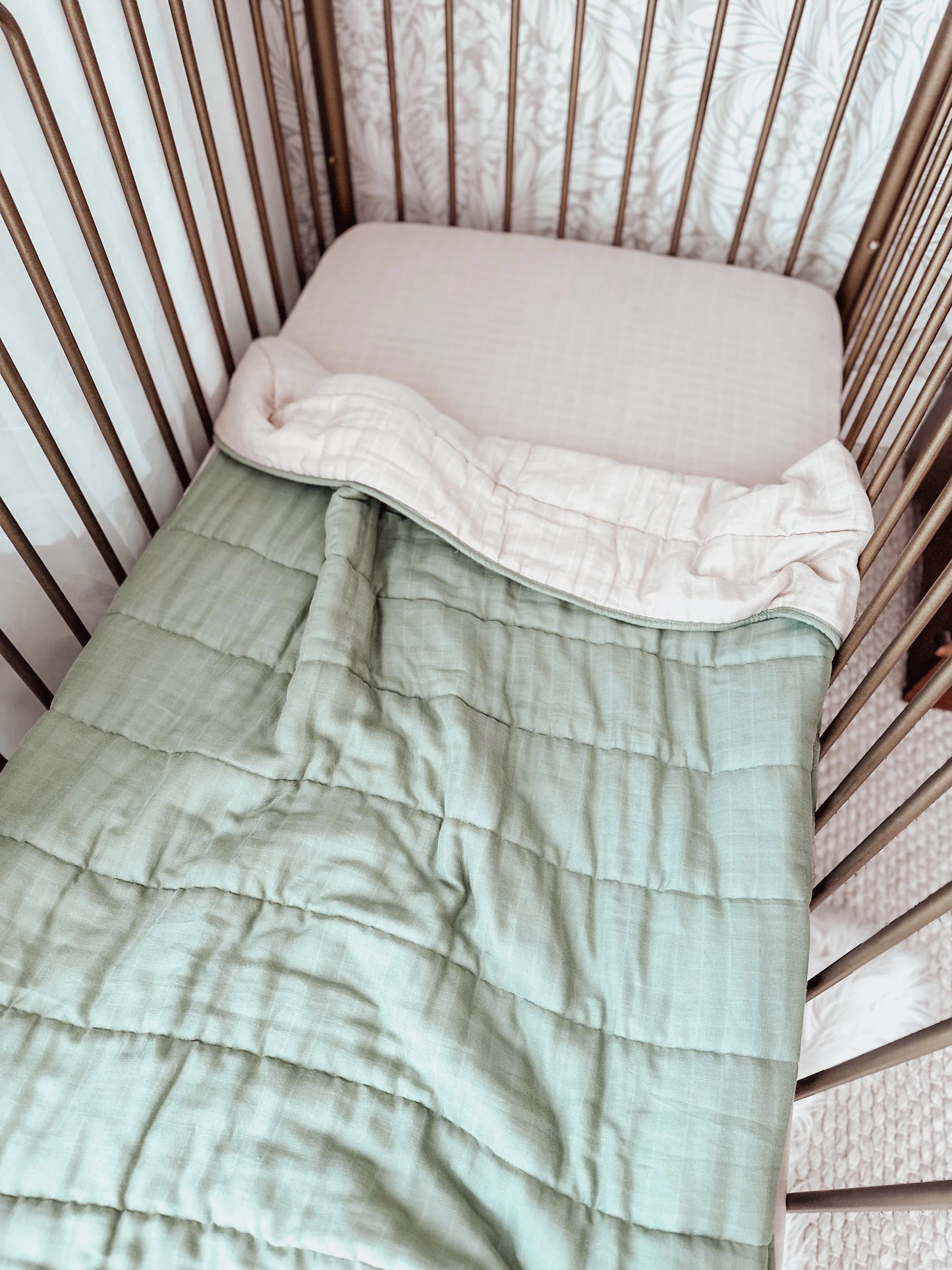 Reversible Bedspread - Sage & Sand