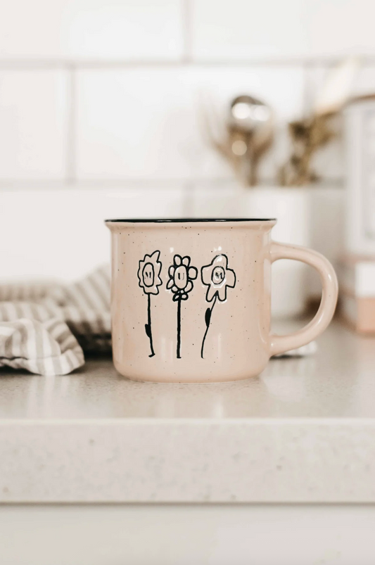 Mug - Mum (Hand Drawn Flower)