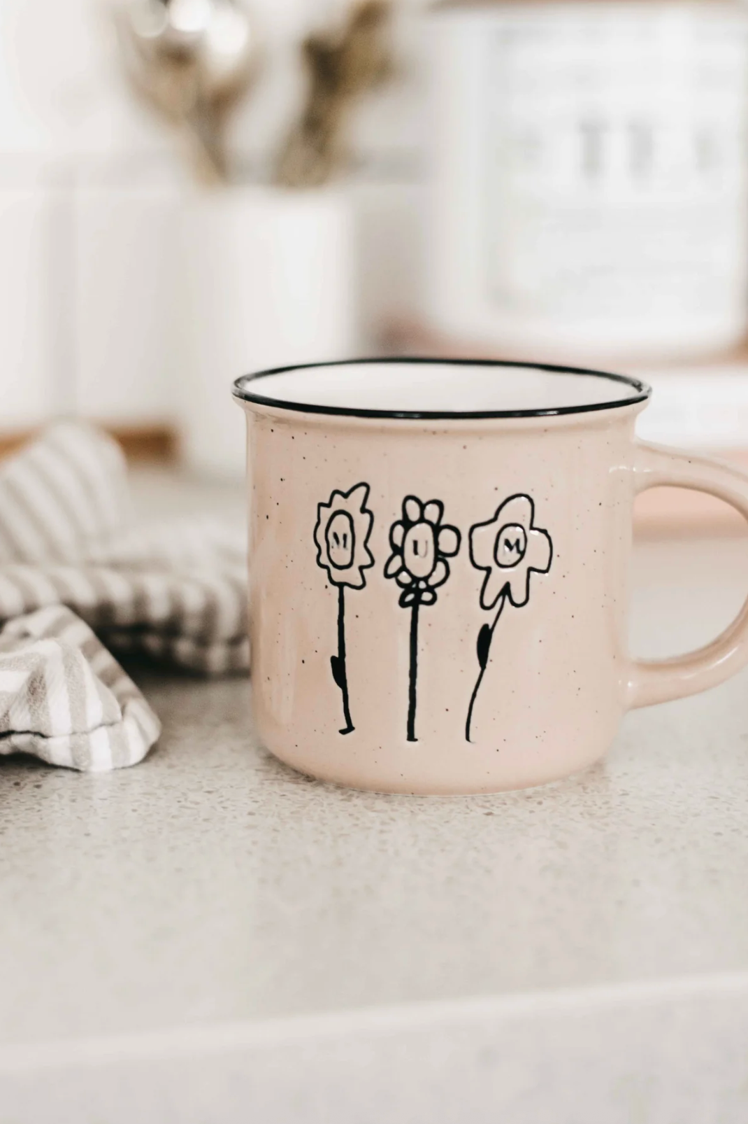 Mug - Mum (Hand Drawn Flower)