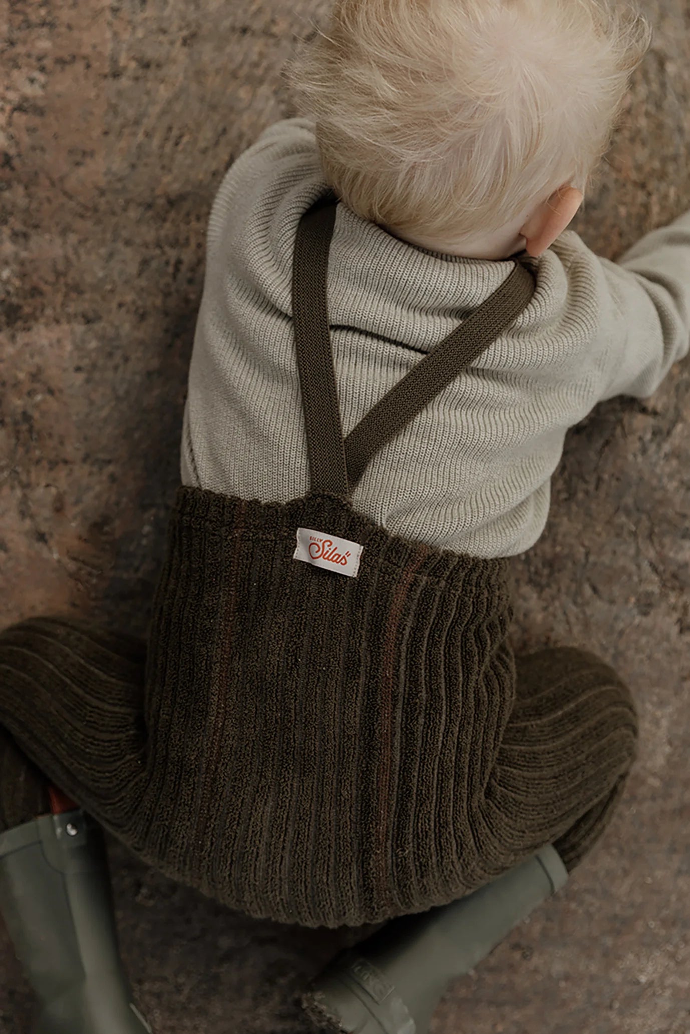 Granny Teddy Tights | Footless - Seaweed Brown