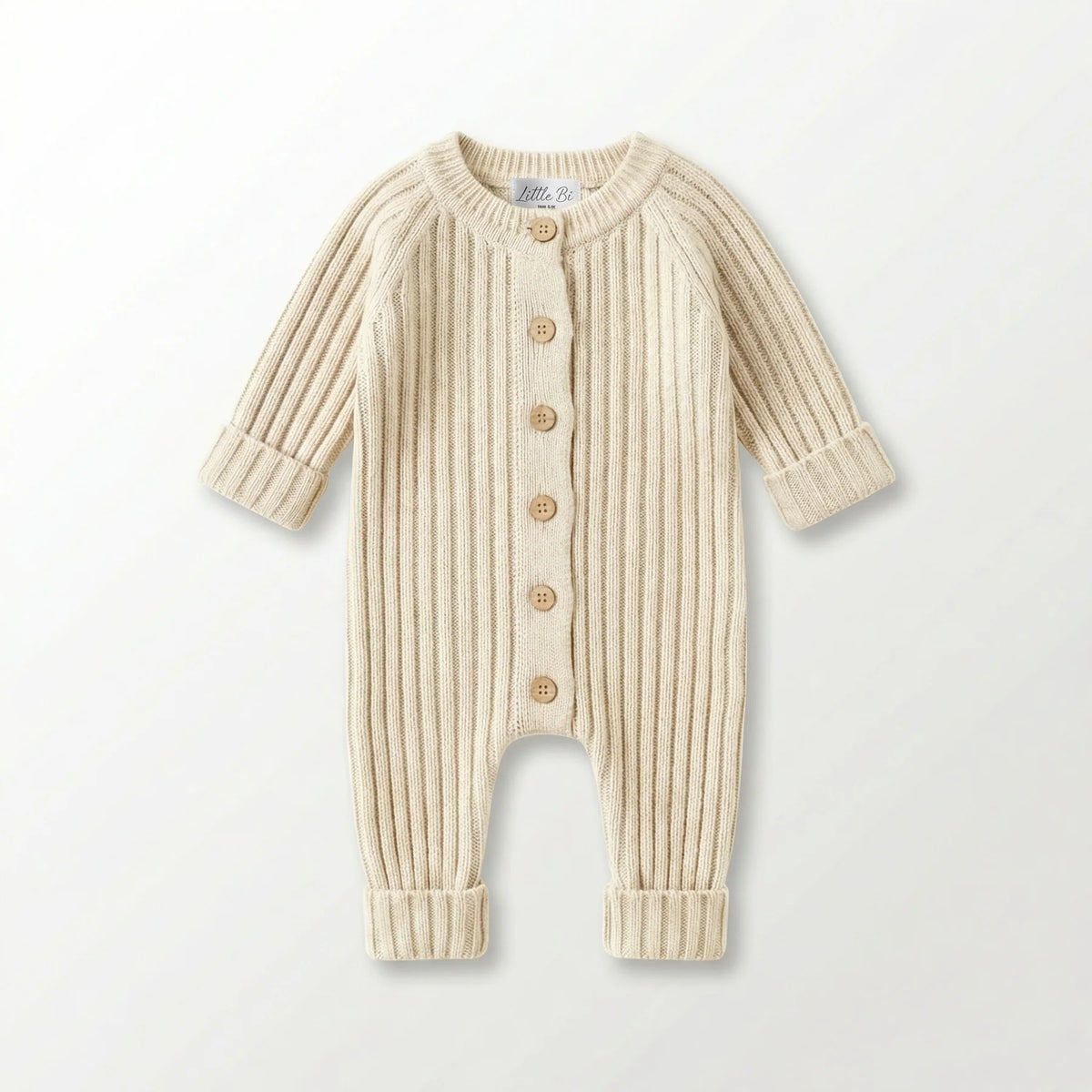 Signature Ribbed Romper - Honey Milk