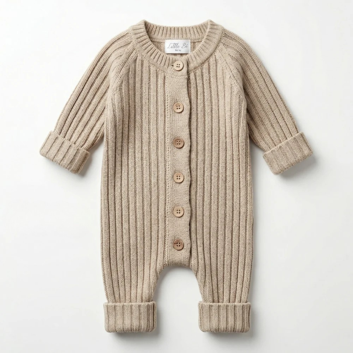 Signature Ribbed Romper - Oak