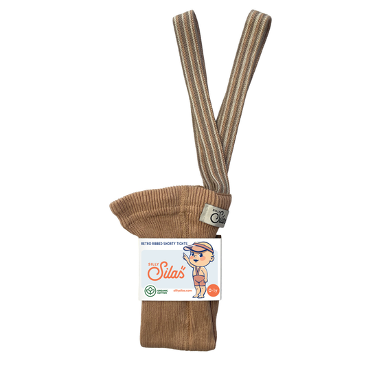 Shorty Tights - Light Brown Striped