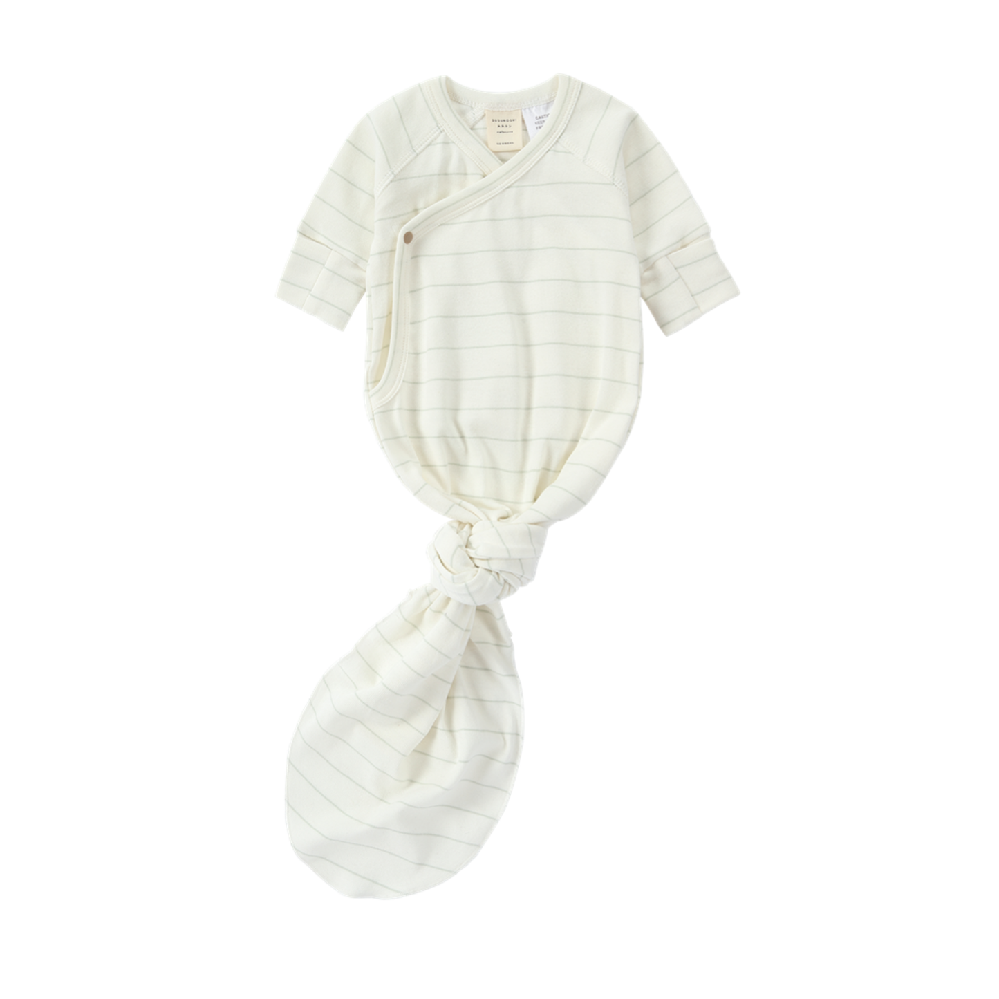Organic Kimono Gown - White Sky