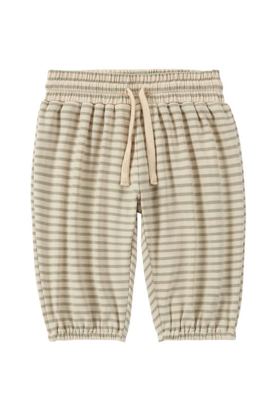 Organic Weekend Pants - Sage Stripes