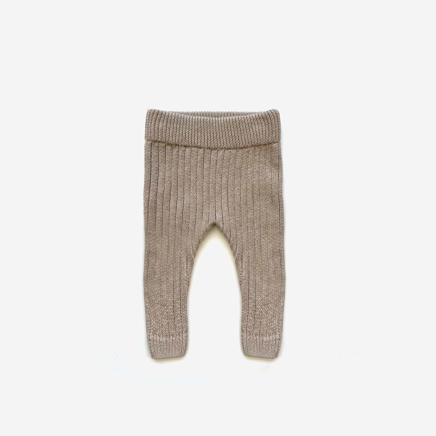 Organic Cotton Thick Knit Leggings - Chai