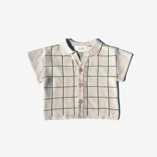 Knit Shirt - Clover Grid