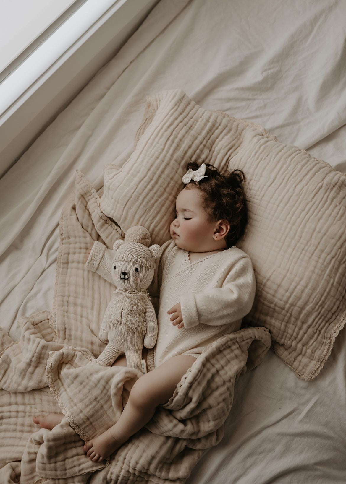 Organic Cotton Gauze Pillowcase - Oat Milk