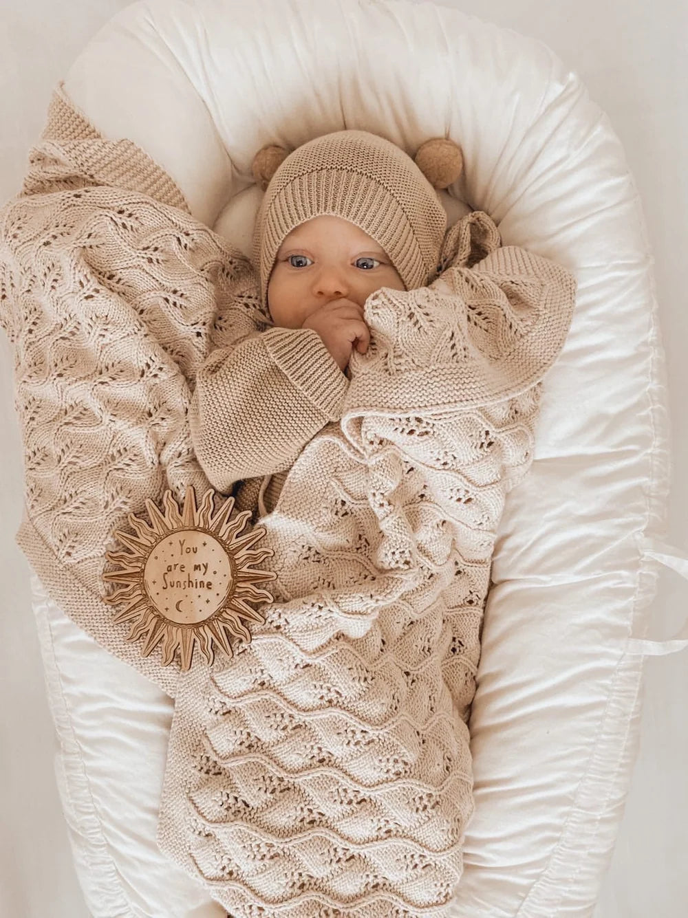 Woodlands Knit Blanket - Honey Milk