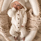 Classic Hoodie Ribbed Romper - Milk